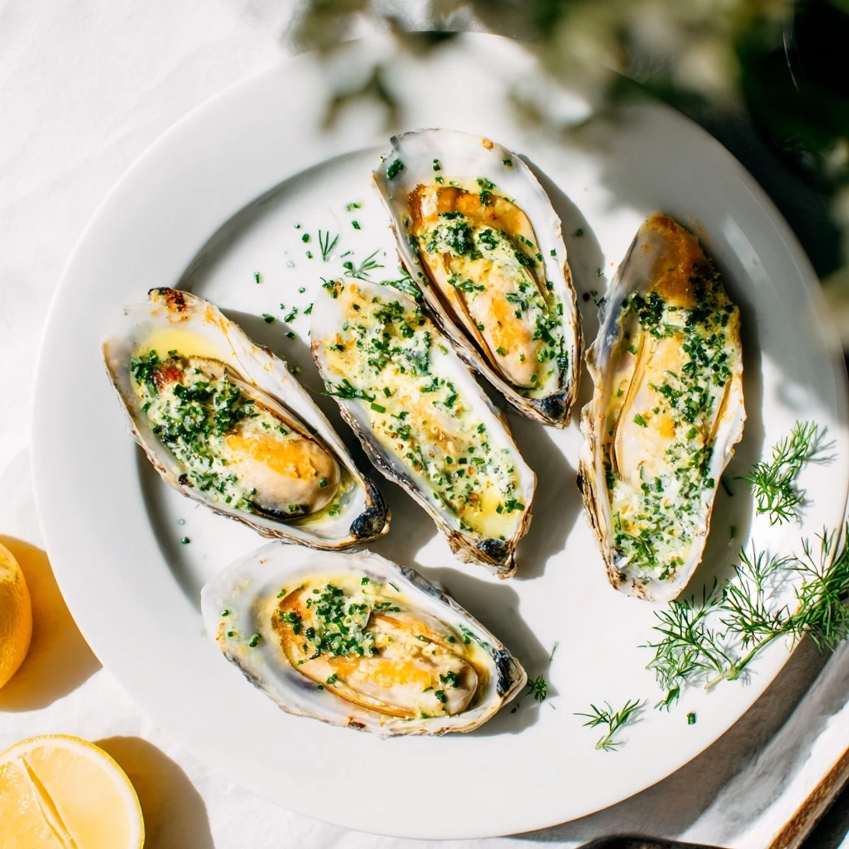 Golden-brown Harbor-Style Seared Scallops glistening under melting lemon-dill butter, ready to enjoy.