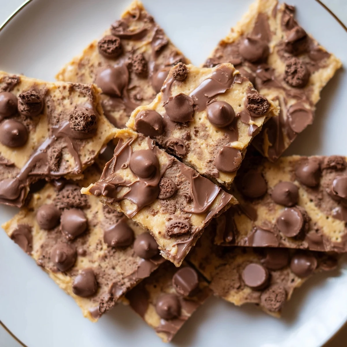 Warm, freshly baked peanut butter chocolate chip cookies with melty chocolate, a classic dessert.