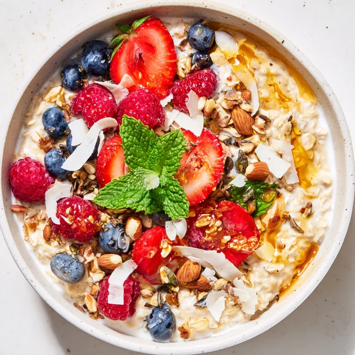 Overnight Oats Berries Honey