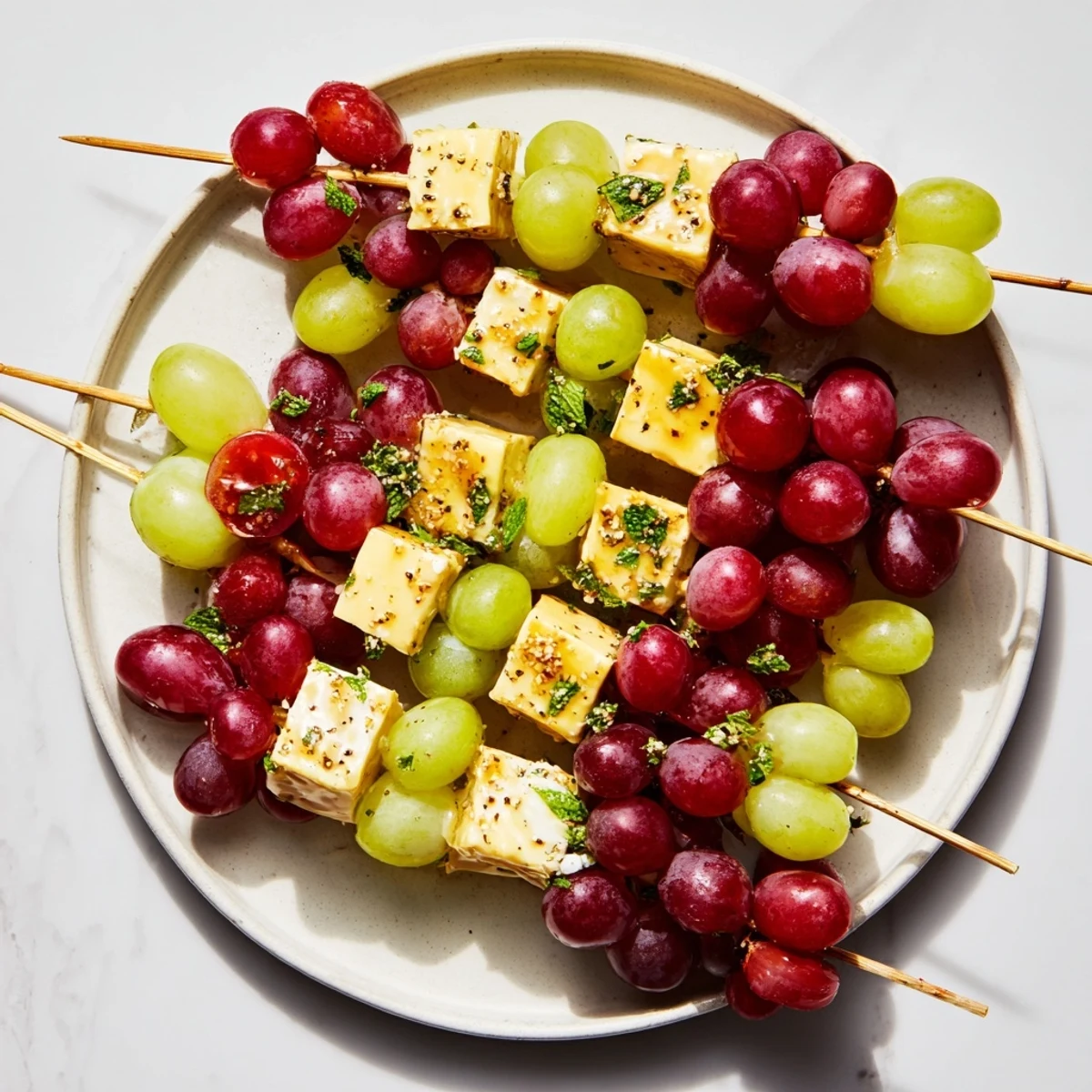 Sparkling Grape Cheese Skewers