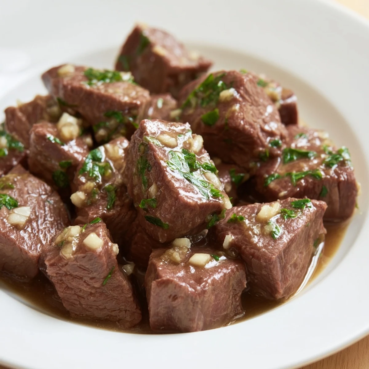 Air-Fryer Garlic-Butter Steak Bites