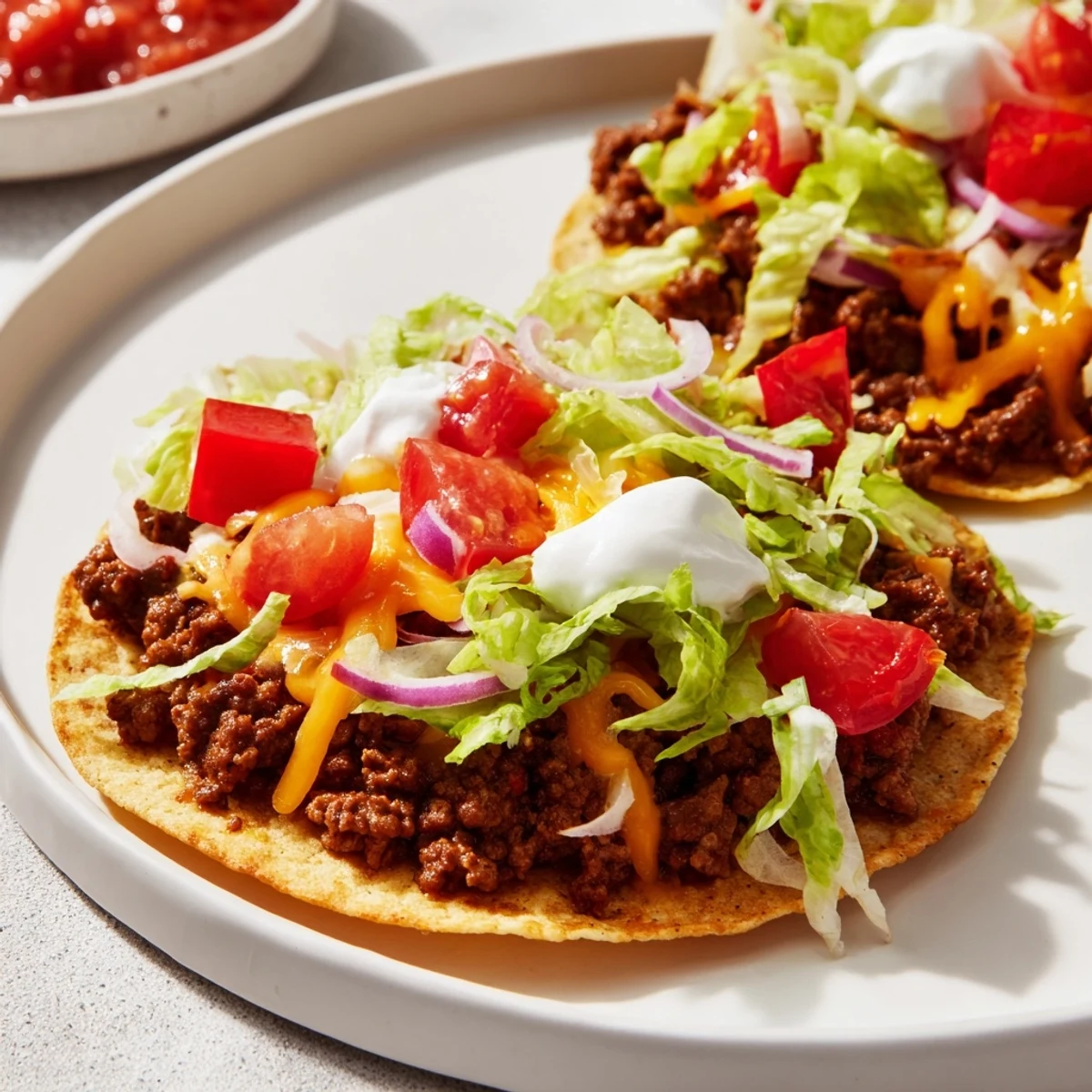Sizzling and crispy, the recipe for Crispy Smash Tacos features beautifully browned ground beef on a tortilla.