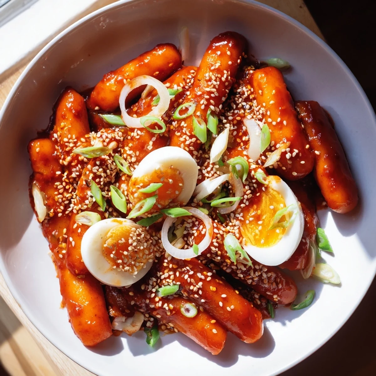 Spicy Korean Tteokbokki Dish