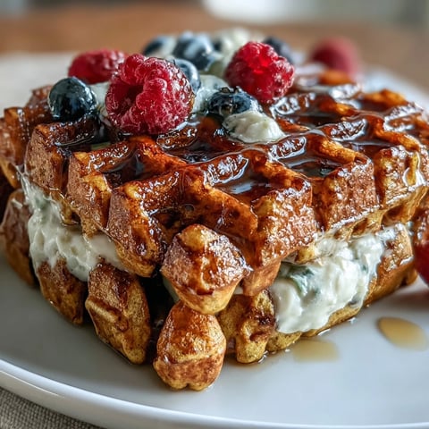 Golden turmeric waffles, fluffy and vibrant, ready for fresh berry goodness.