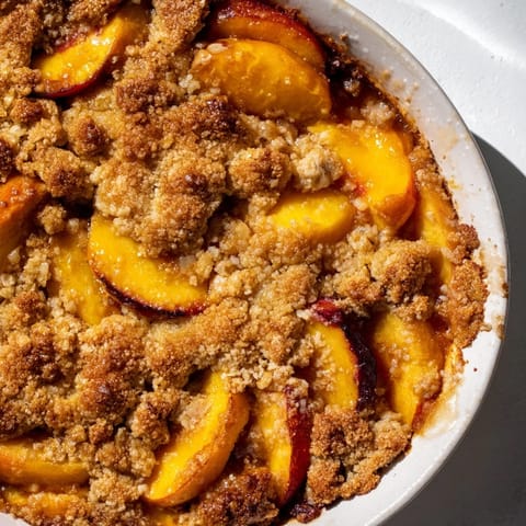 Peach Ginger Crumble