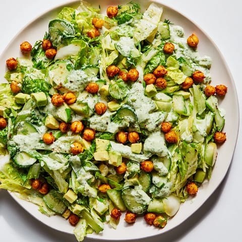 Green Goddess Salad Crispy Chickpeas