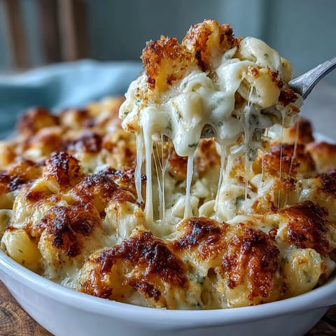 Classic Southern-style baked macaroni and cheese with creamy cheddar and a crunchy golden crust, ideal for family gatherings.
