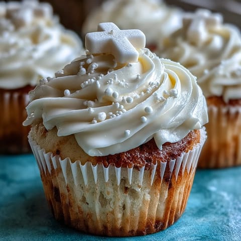 Communion Cupcakes White Cross Toppers