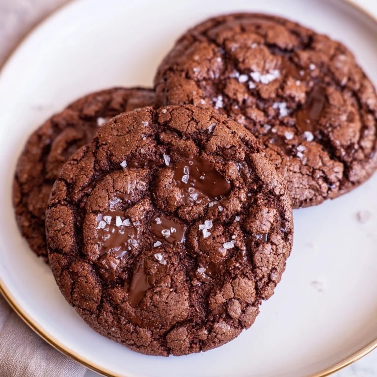 A close up shot of perfectly baked Classic Chocolate Chip Cookies, studded with rich chocolate for a blissful treat.