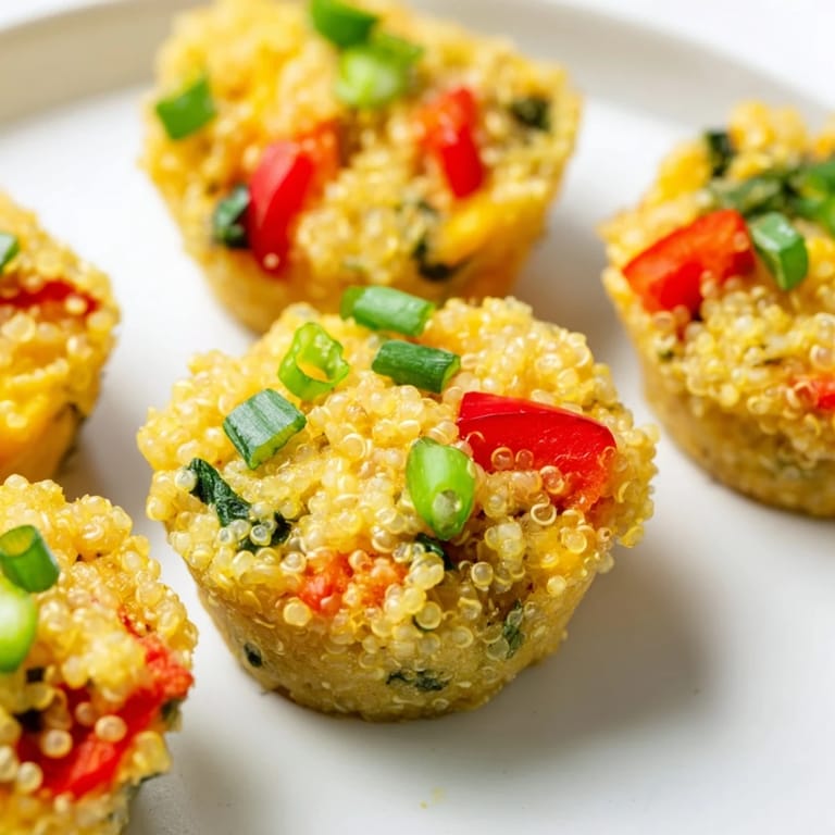 Perfectly browned Baked Cheddar Quinoa Bites, a delicious and easy appetizer with herbs and quinoa.