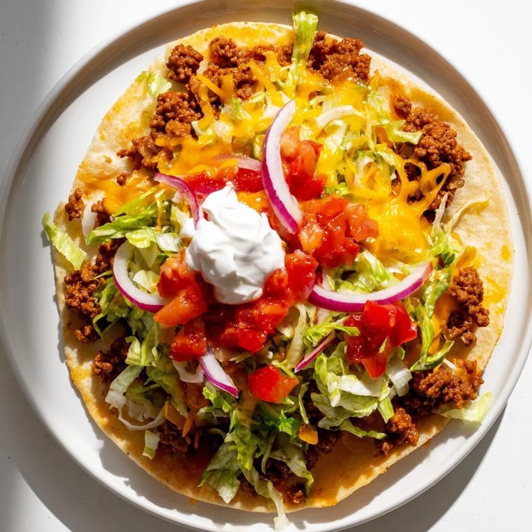 These perfectly assembled Crispy Smash Tacos offer a delicious combination of textures like fresh toppings and crispy beef.