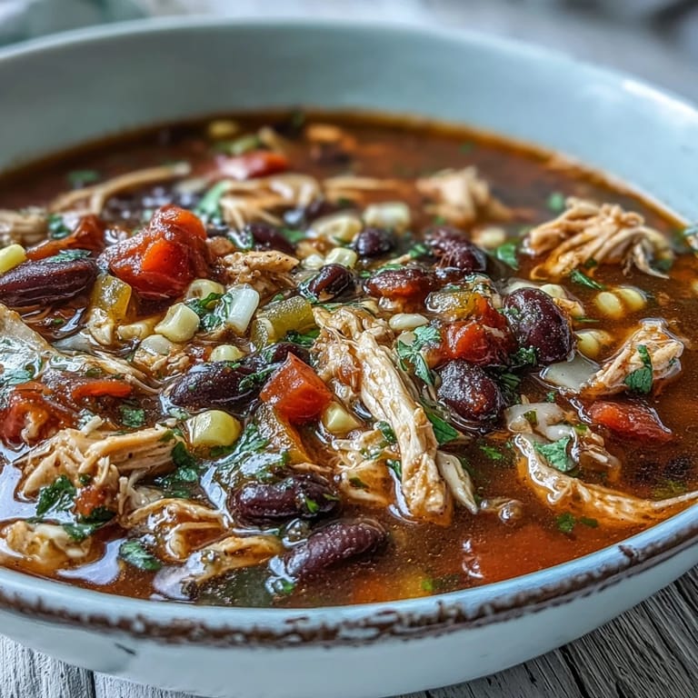 Vibrant Southwestern Turkey Soup topped with melted cheese and jalapeños, ready to be enjoyed with lime wedges.