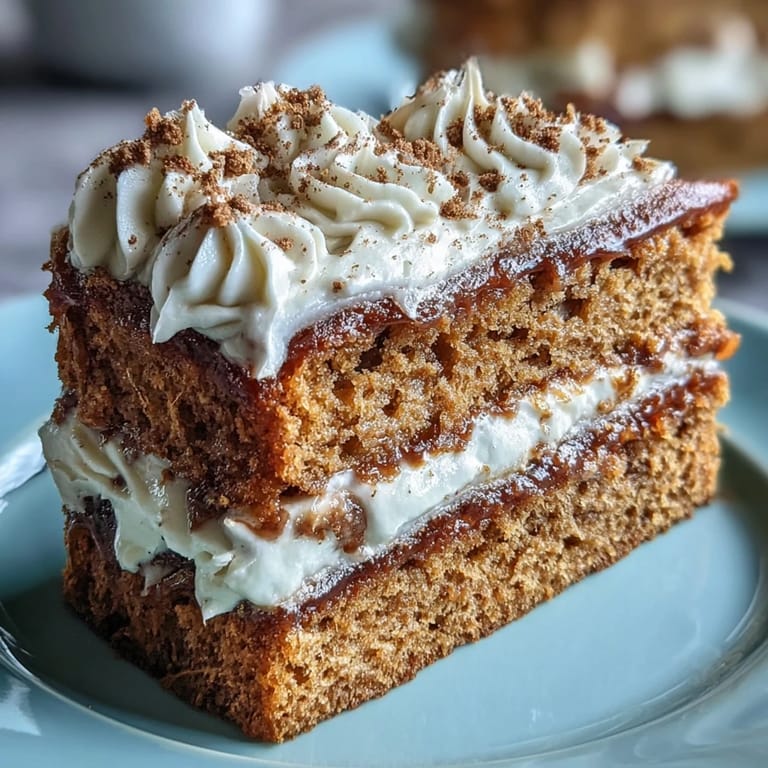 A baking pan holds the fully baked Fluffy Hojicha Cake, showcasing a moist, roasted tea sponge. 