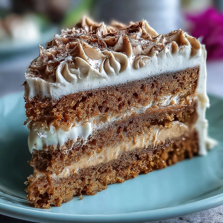 Plated Fluffy Hojicha Cake served with a hot cup of tea, highlighting its delicate crumbs.